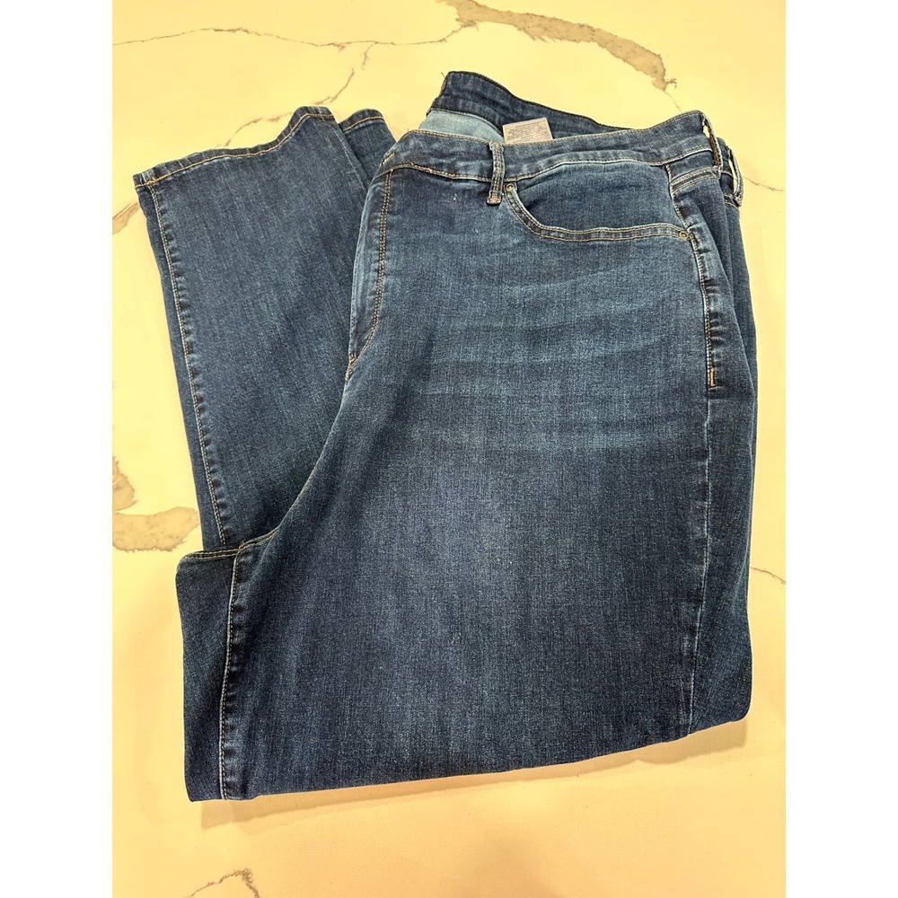NYDJ Margot Girlfriend Jeans Lift Tuck Dark Wash Denim Comfort‎ 22W